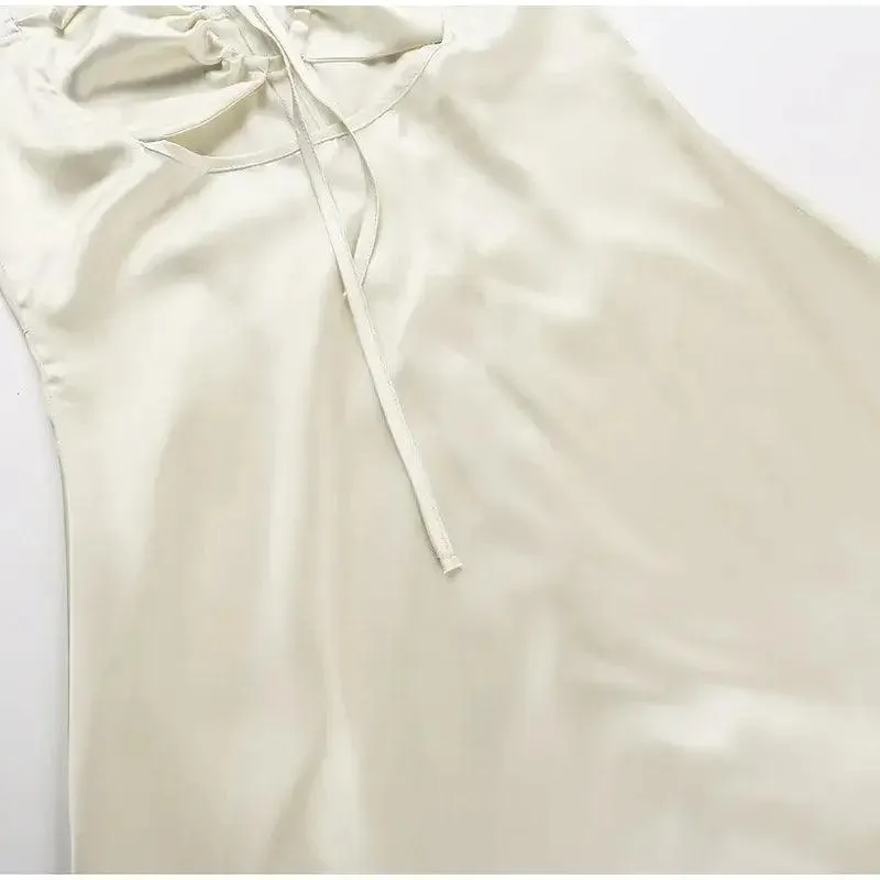 Hollow Out Tie-Up Mini Dress