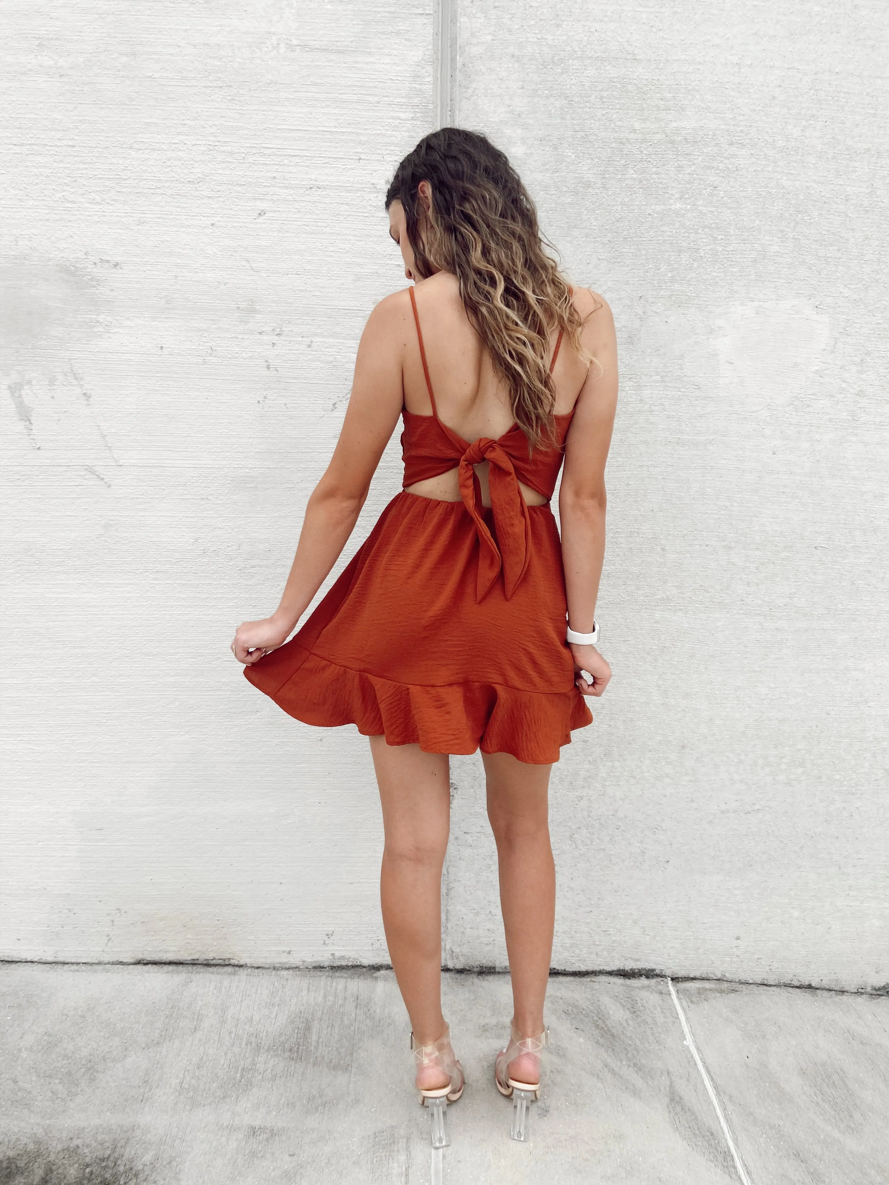 Honey Mini Dress - Rust