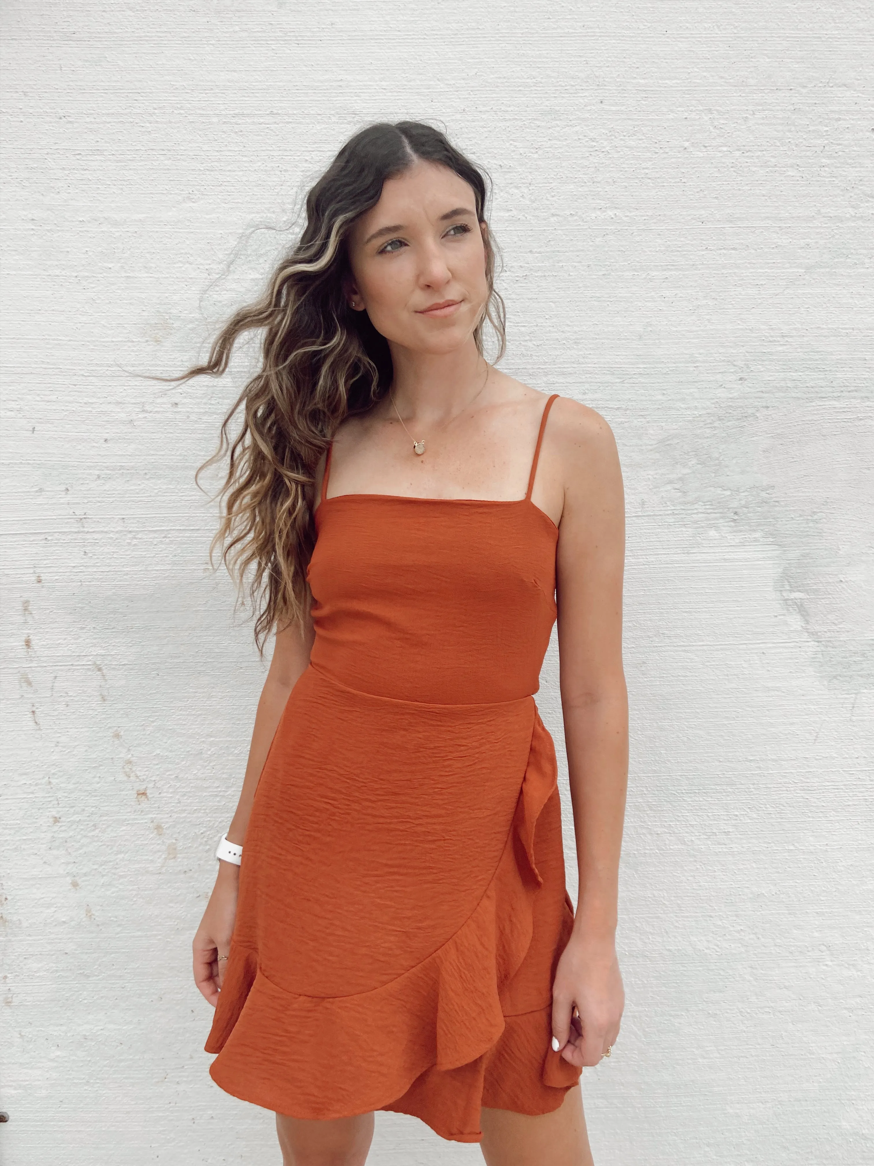 Honey Mini Dress - Rust