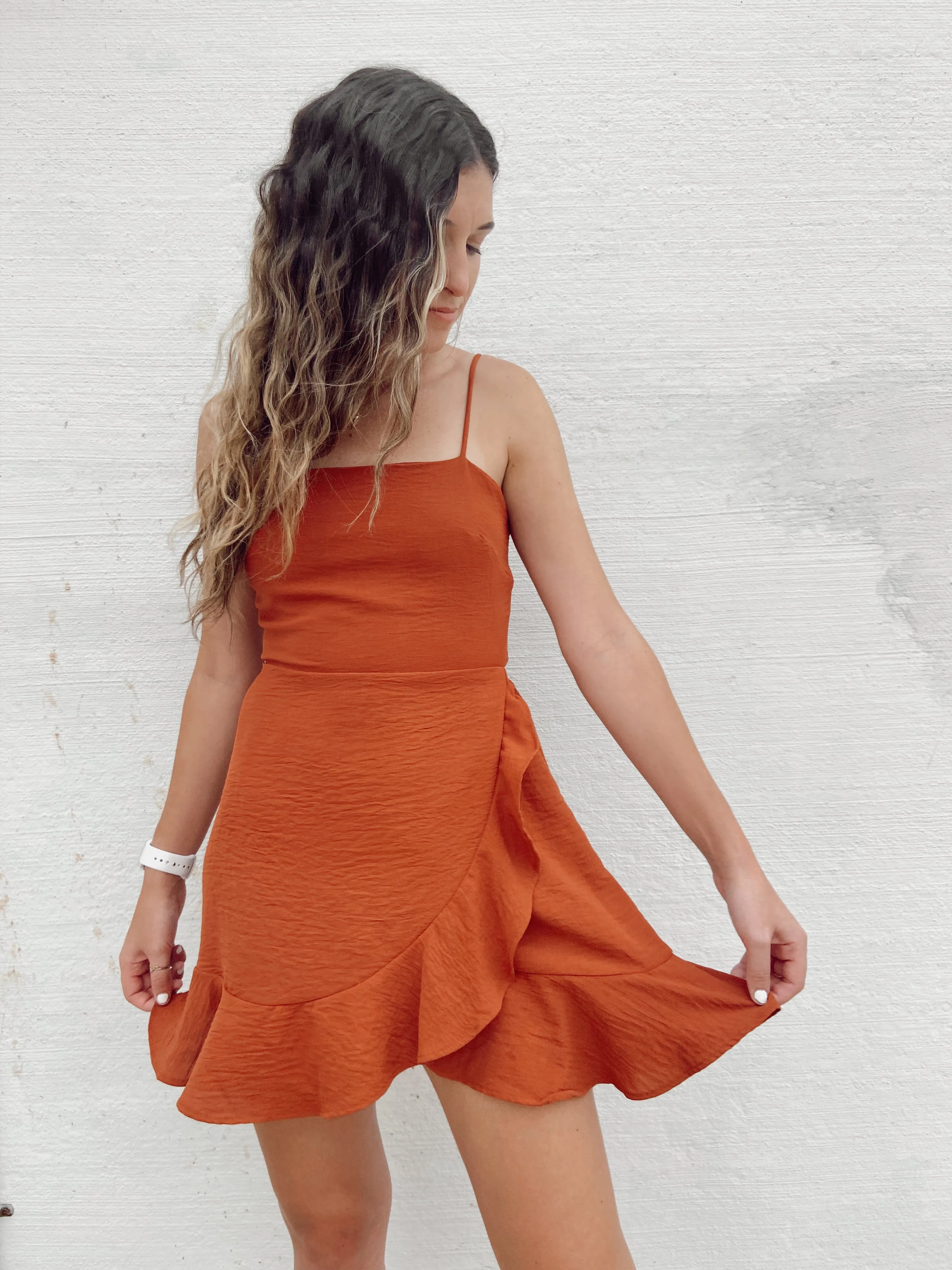 Honey Mini Dress - Rust