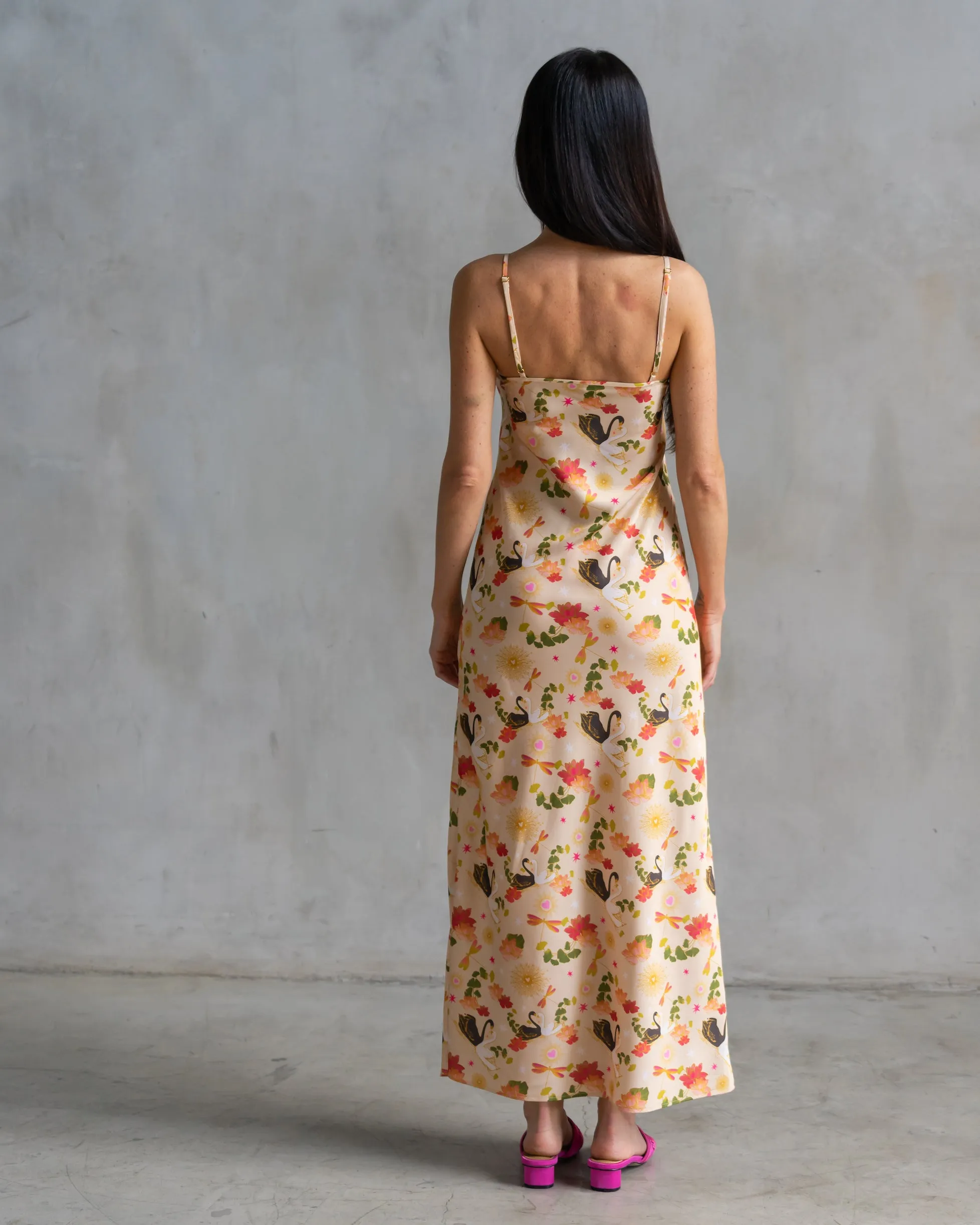 Lennon Zipslip™️ All Over Swan Dress