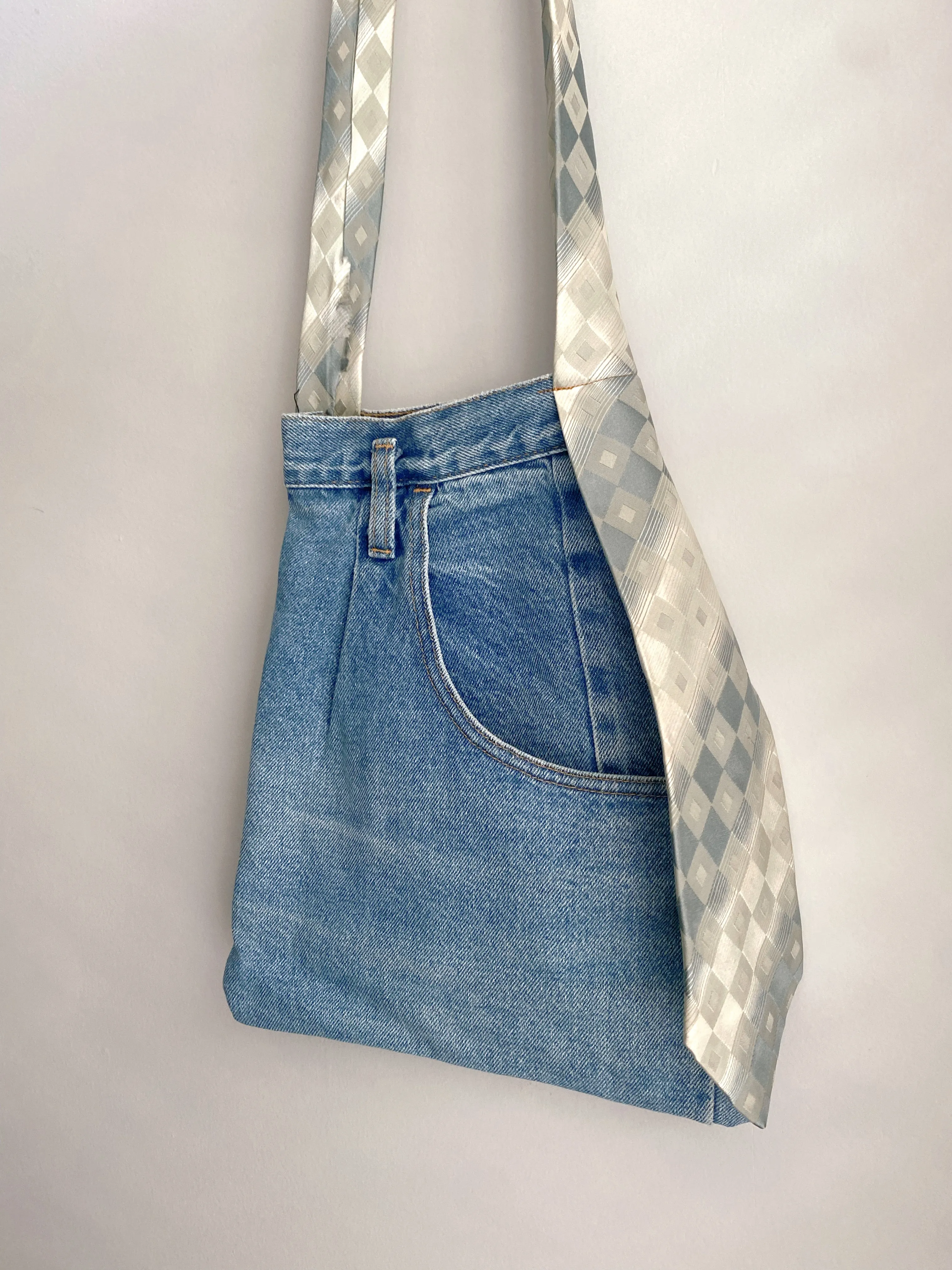 Light Green Checkered Tie Pocket Purse