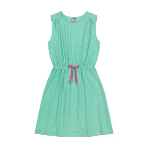 Lindsey Drawstring Dress Green Chambray
