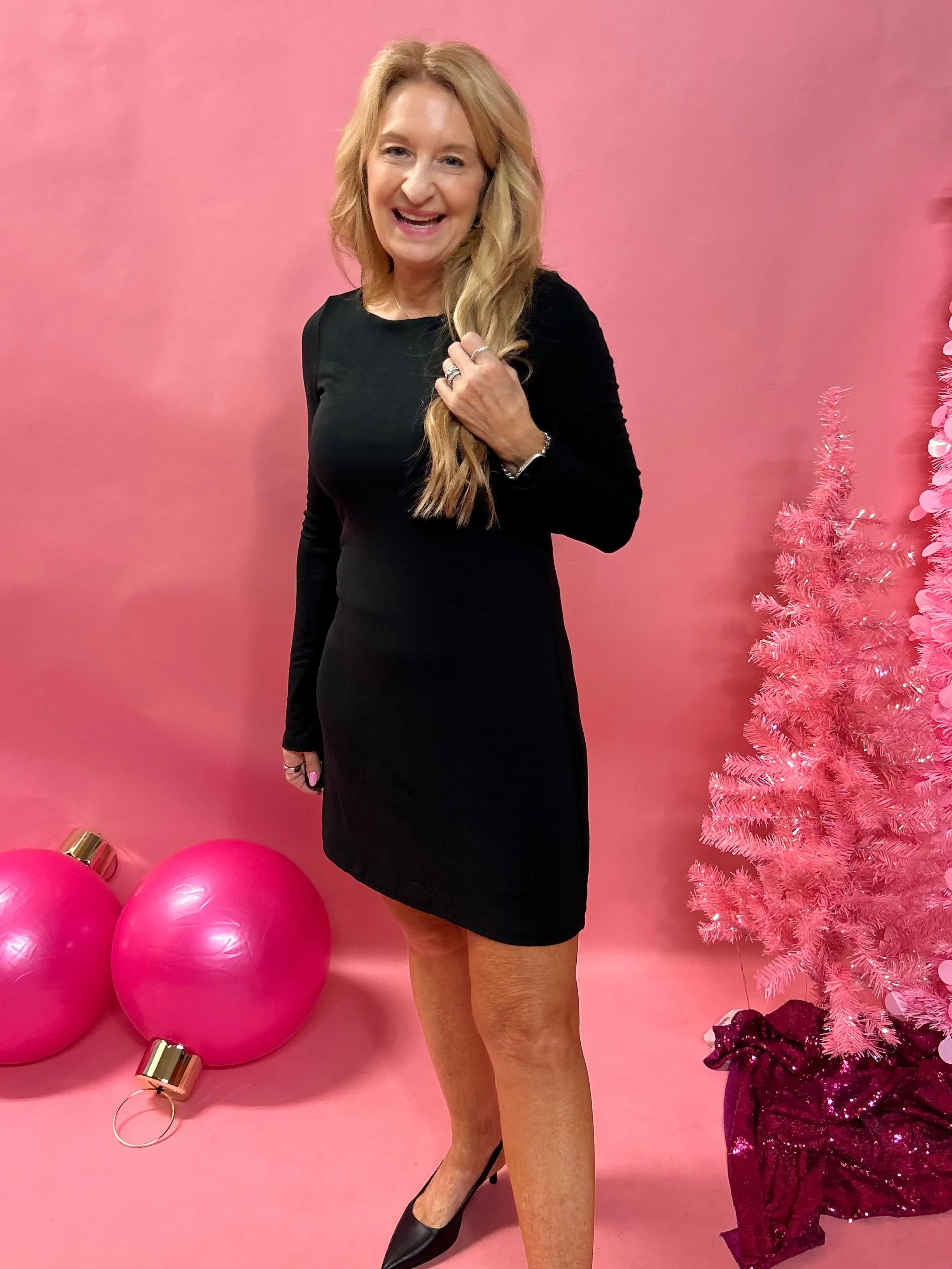 Lola Mini Dress in  Black