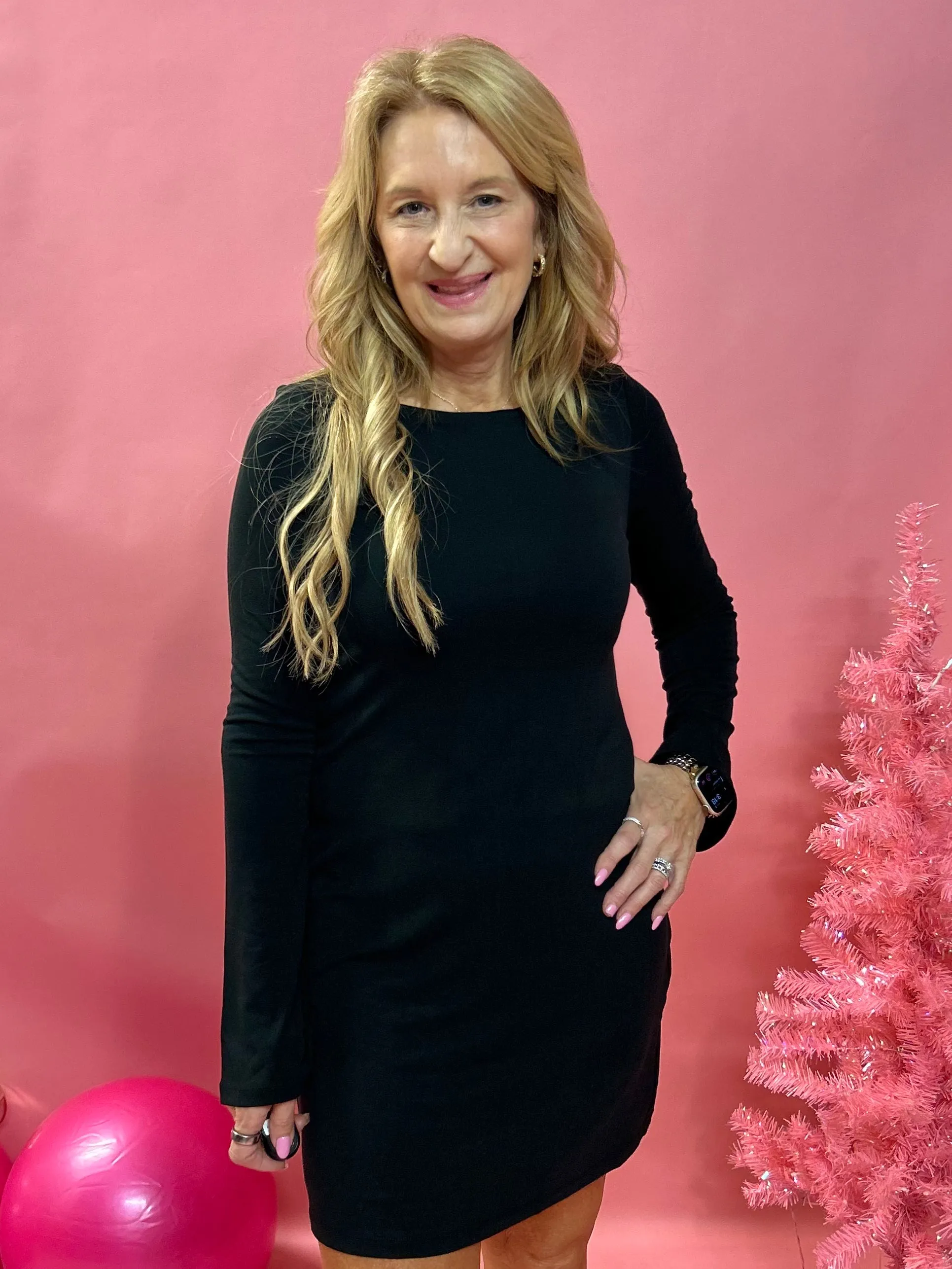Lola Mini Dress in  Black