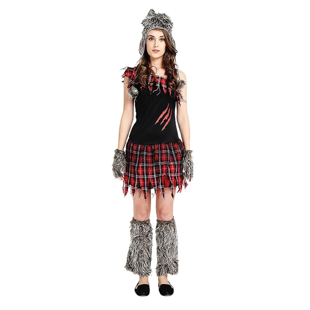 Miss Werewolf Adults Halloween Costume Dress Up