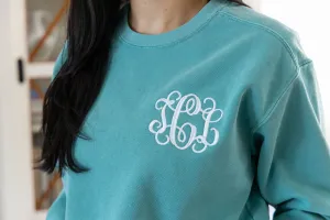 Monogrammed Comfort Colors Sweatshirt for Women