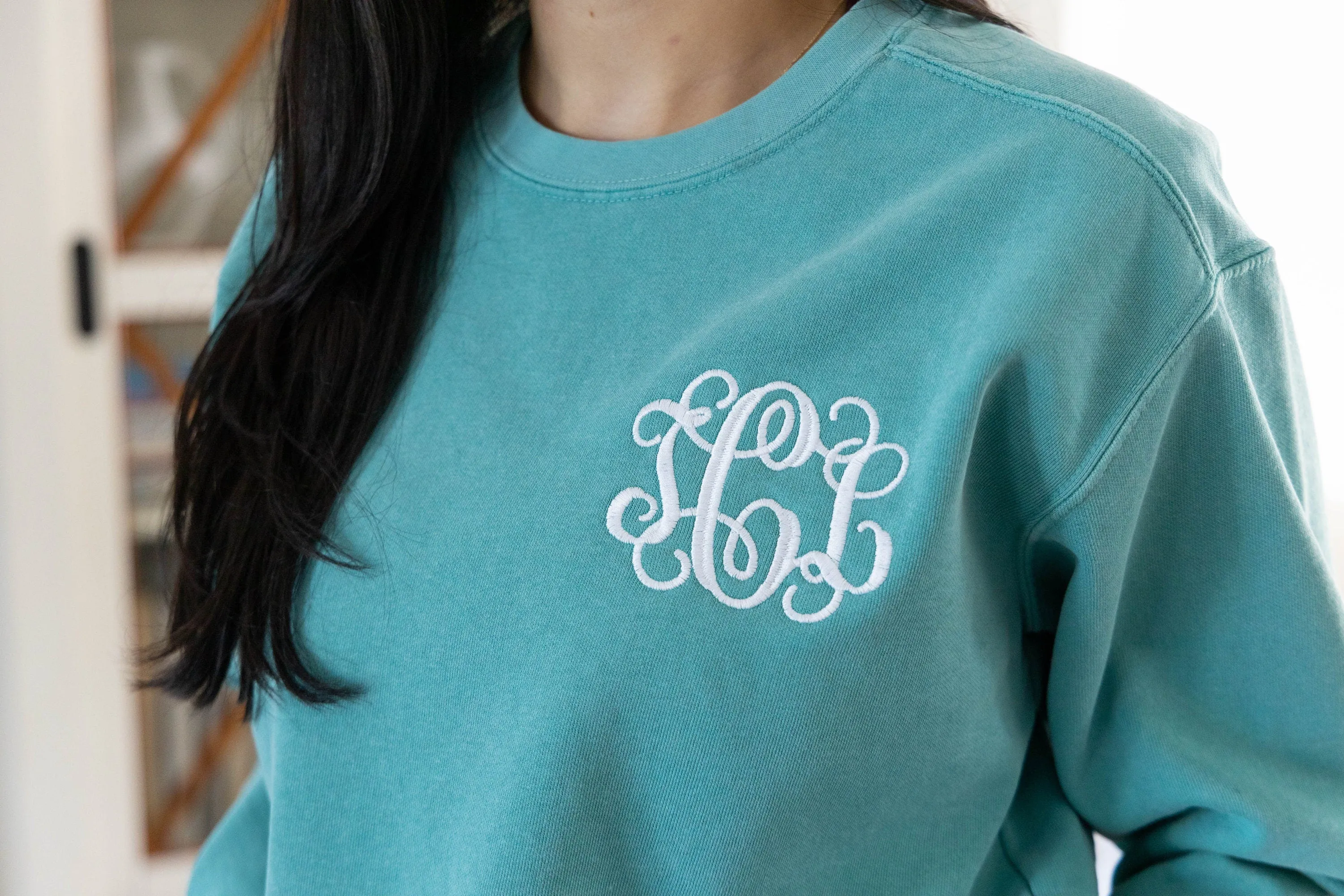 Monogrammed Comfort Colors Sweatshirt for Women