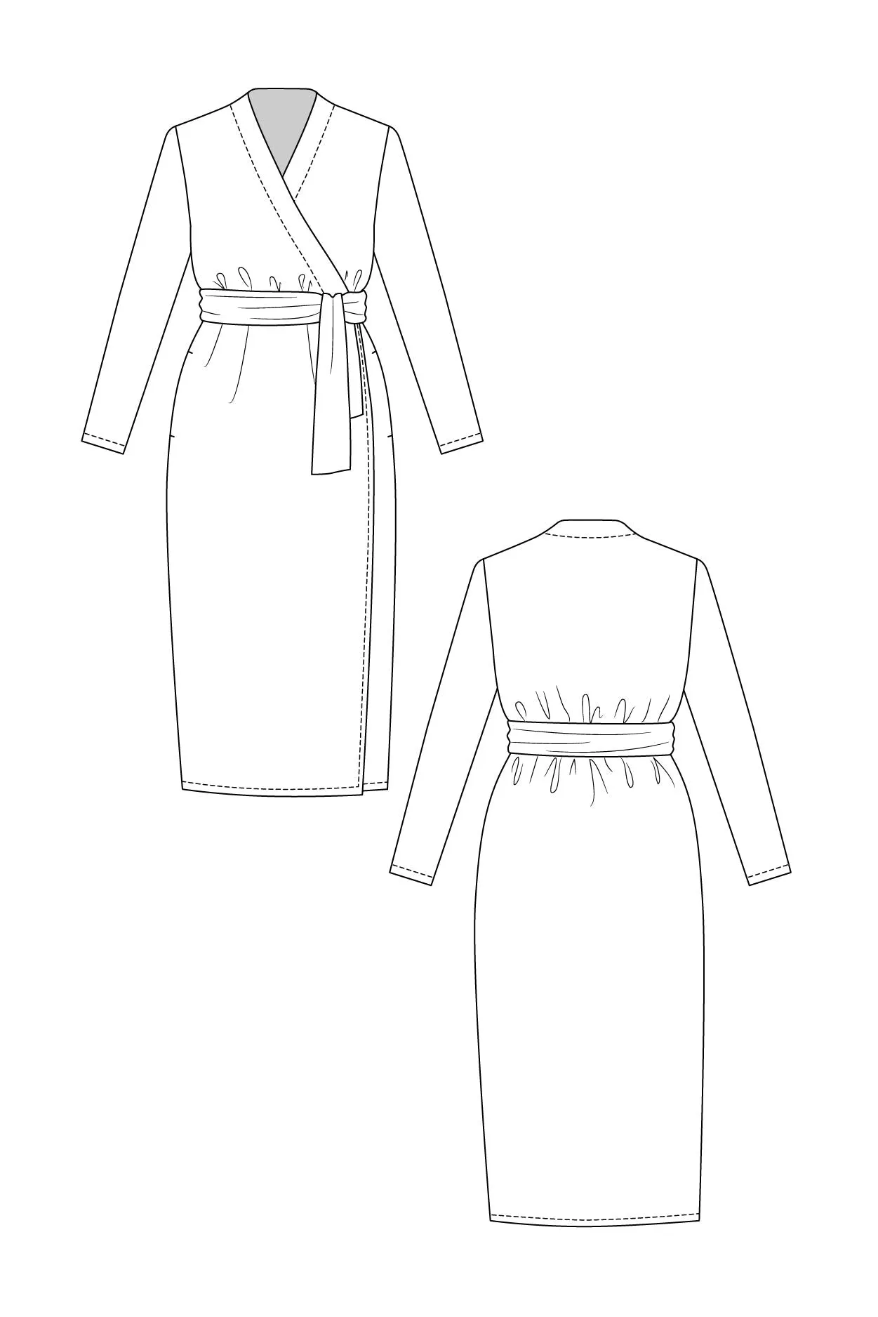 Named Clothing, Olivia Wrap Dress, Digital PDF Pattern