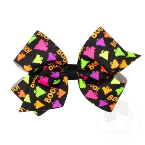 Neon Halloween themed grosgrain bow