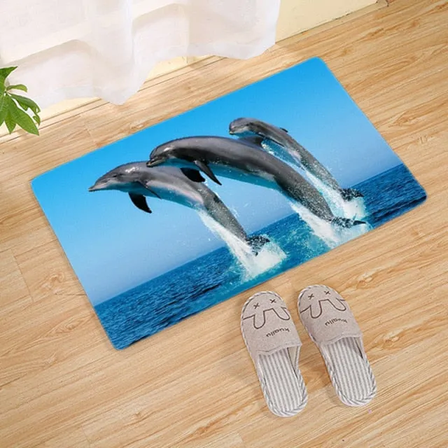 Ocean Floormat: Dolphin Motive