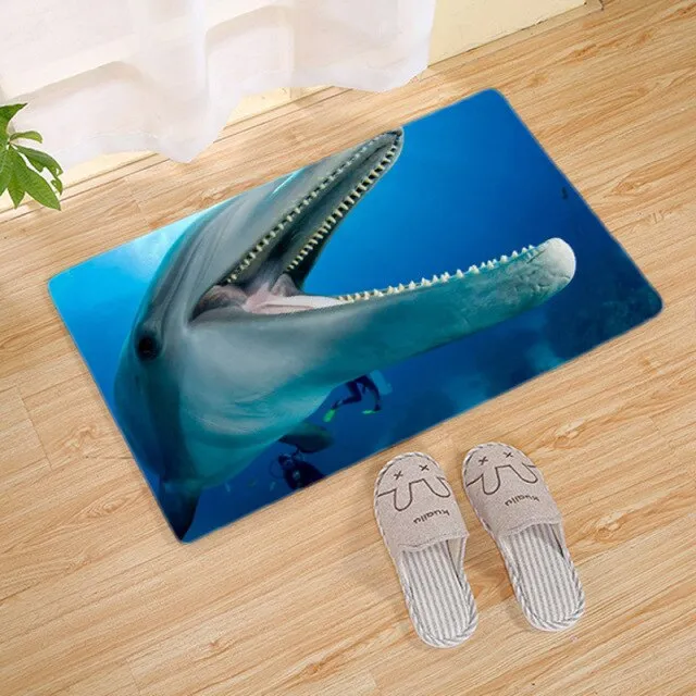 Ocean Floormat: Dolphin Motive