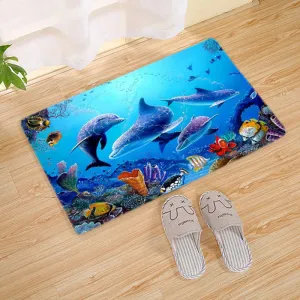 Ocean Floormat: Dolphin Motive