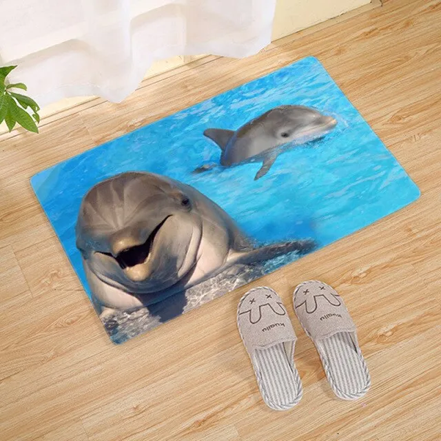 Ocean Floormat: Dolphin Motive