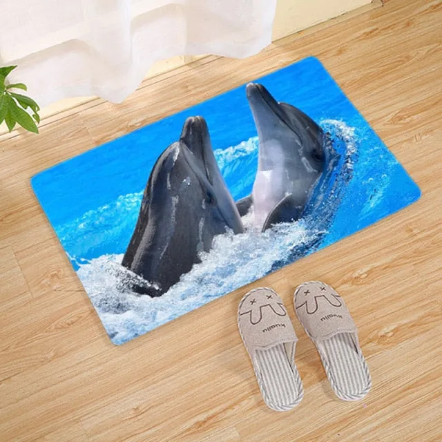 Ocean Floormat: Dolphin Motive