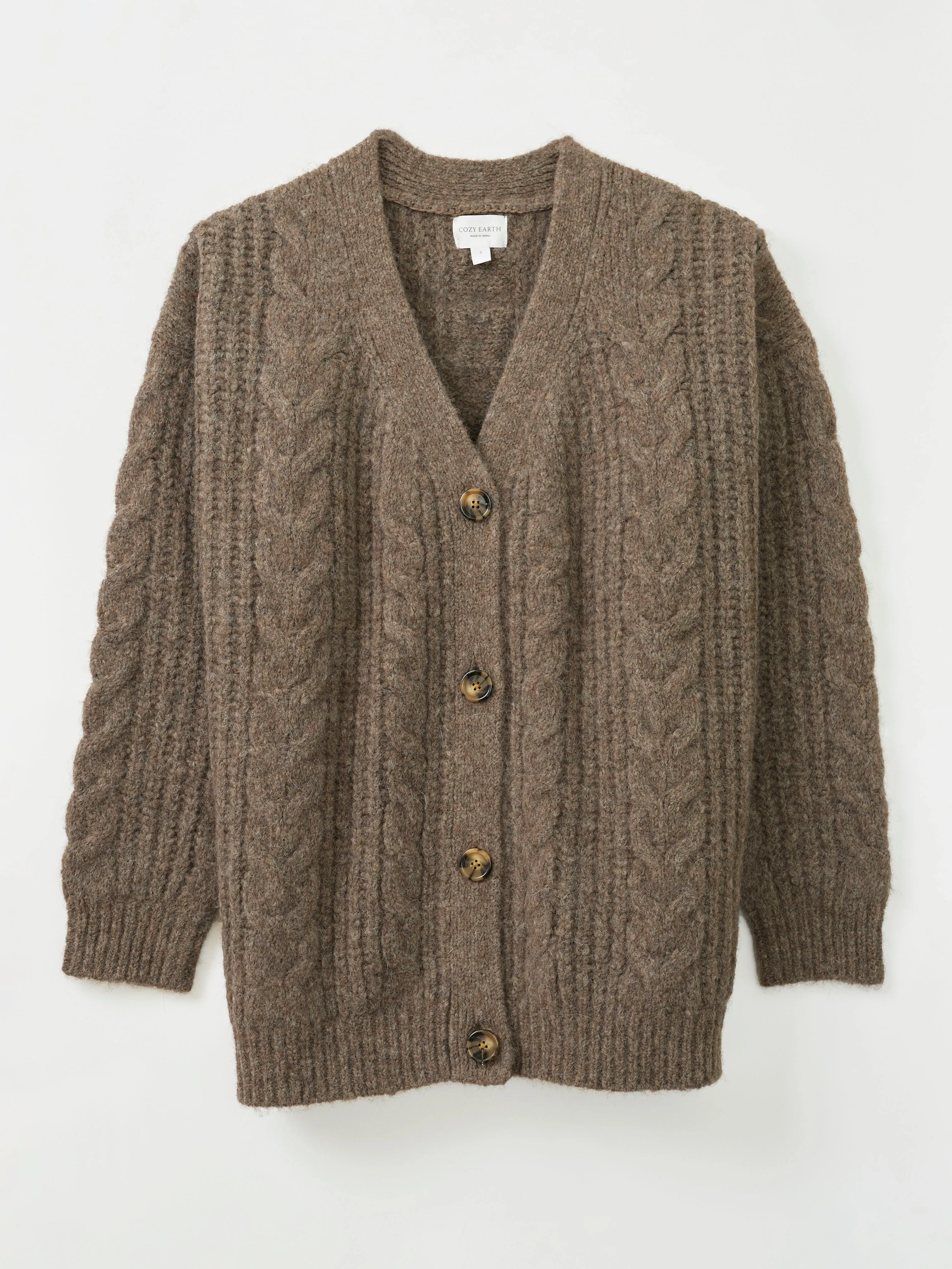 Oversized Cable Knit Cardigan