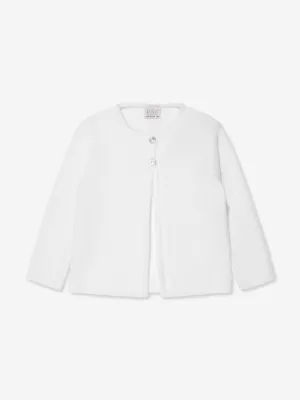 Paz Rodriguez Kids Essential Knitted Cardigan in White