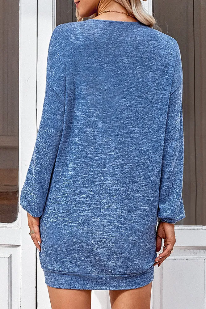 Plain Open Button Loose Knit Cardigans