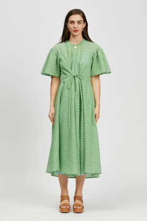 Prazer Dress Green Stripe / Light Blue