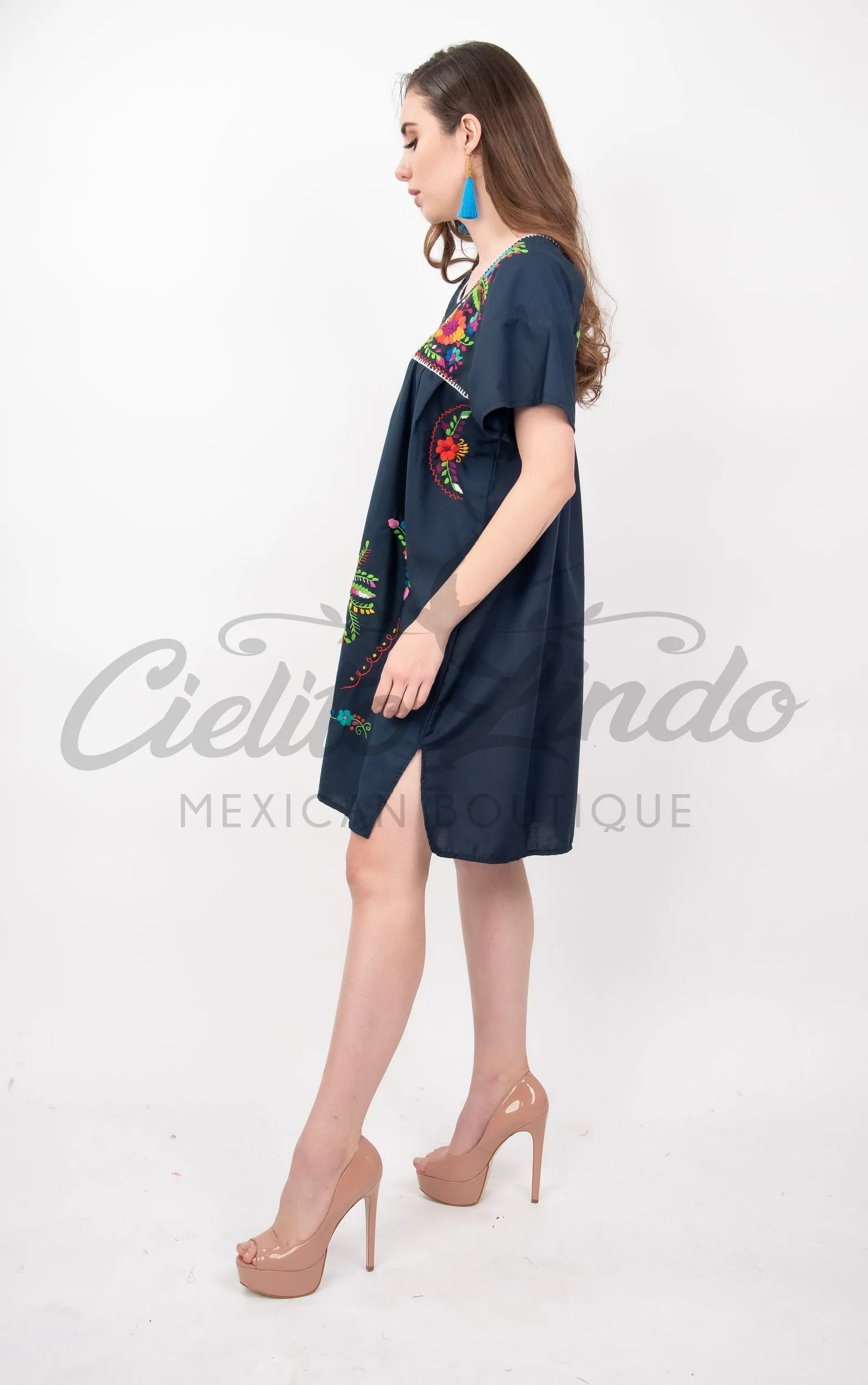 Puebla Navy Dress