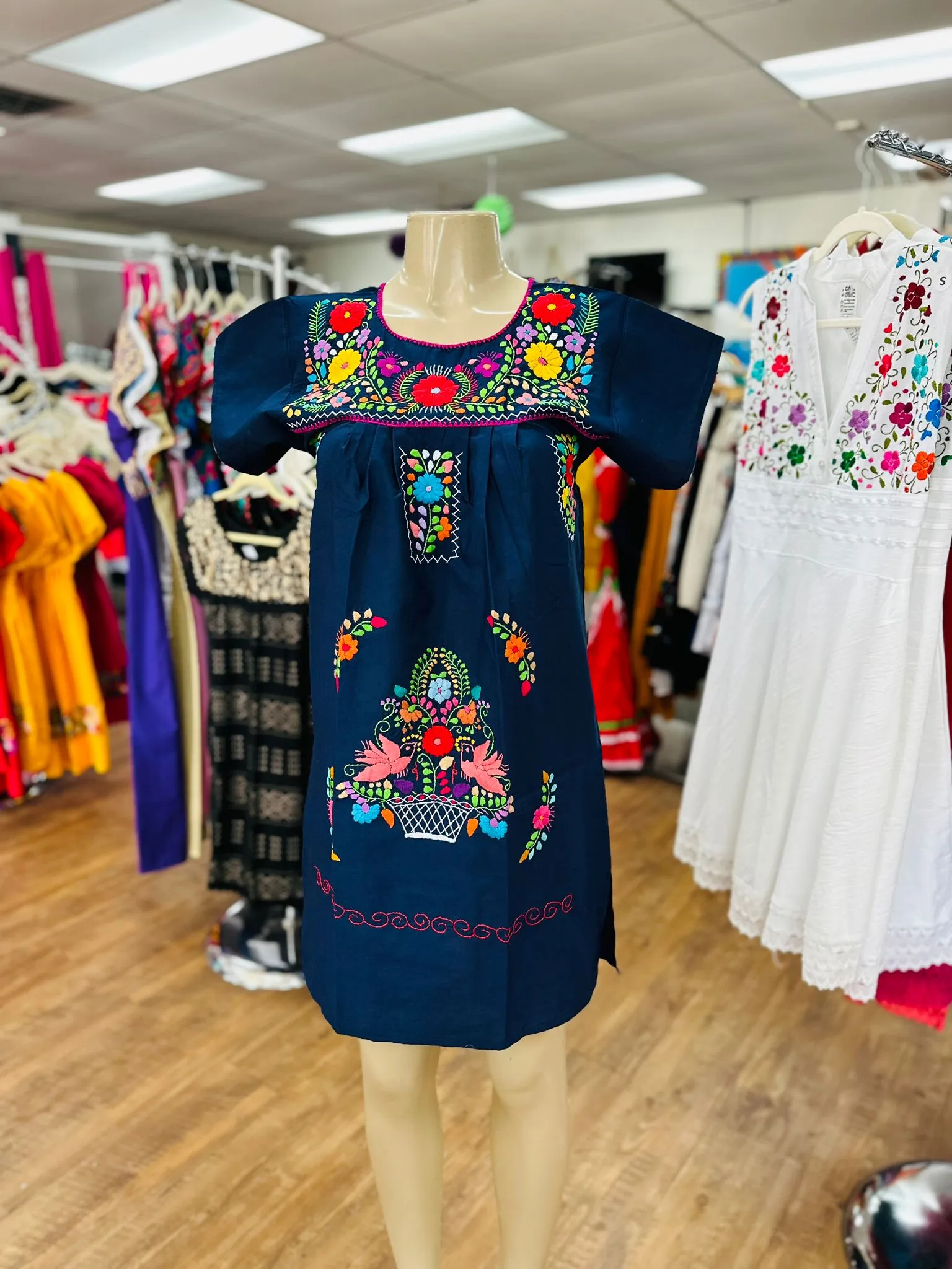Puebla Navy Dress