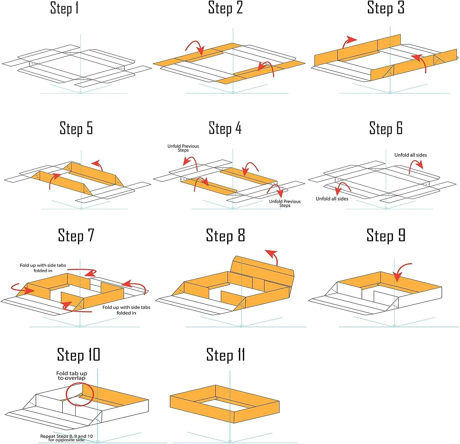 Rectangle Brown Kraft Gift Boxes with Christmas Ribbon Pack of 12 (Sizes Available)