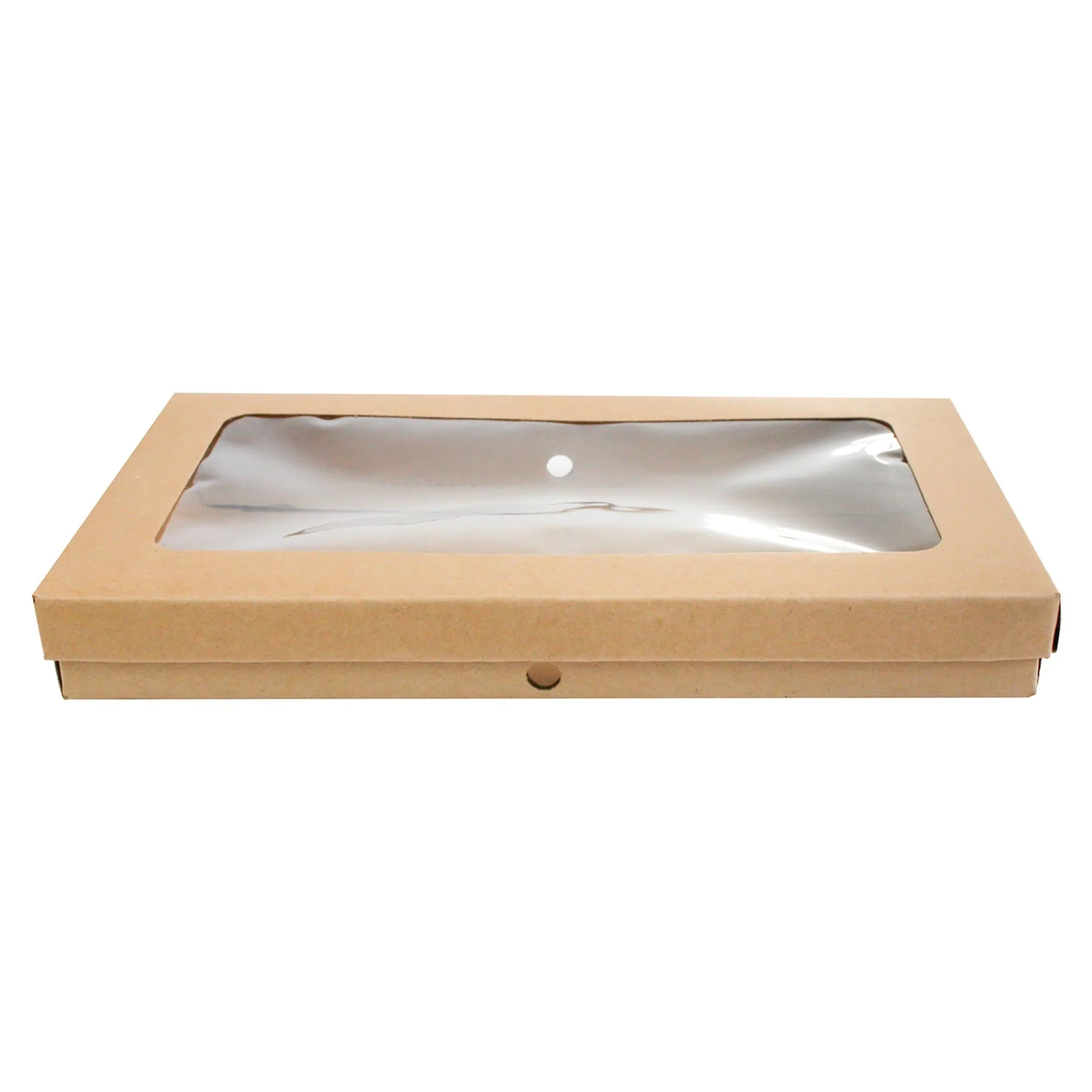 Rectangle Brown Kraft Gift Boxes with Christmas Ribbon Pack of 12 (Sizes Available)