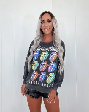 Rolling Stones Steel Wheels Sweatshirt - Charcoal