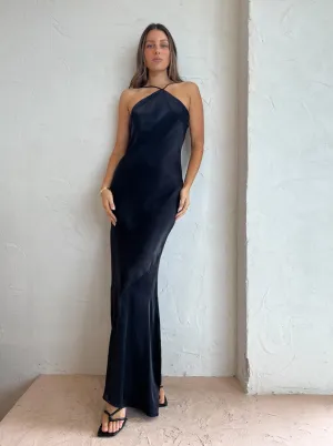Rumer Illusion X Gown in Black