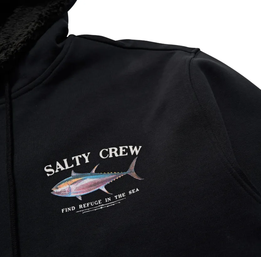 SALTY CREW   BIG BLUE LINED ZIP THROUGH FLEECE HOOD