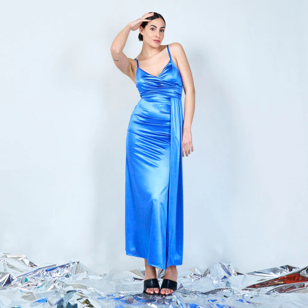 Silky slip long dress wholesale