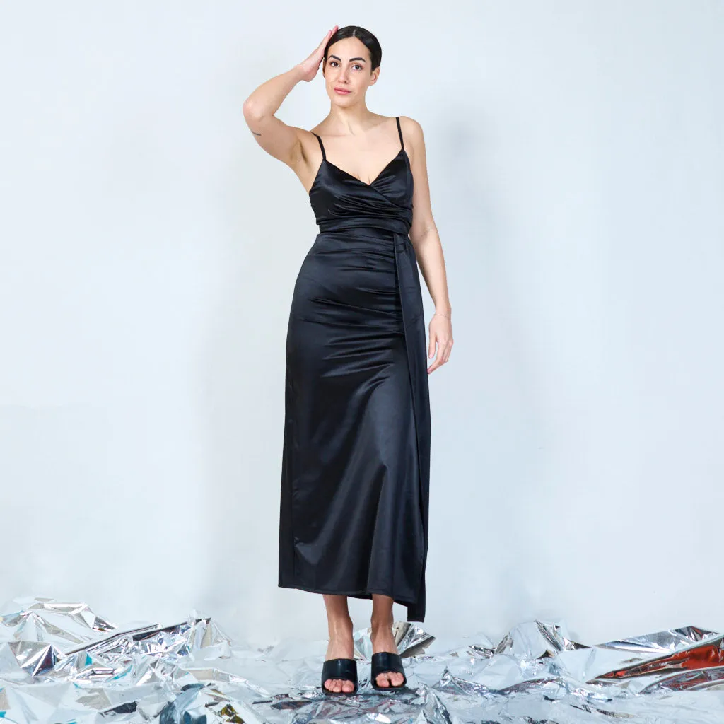 Silky slip long dress wholesale