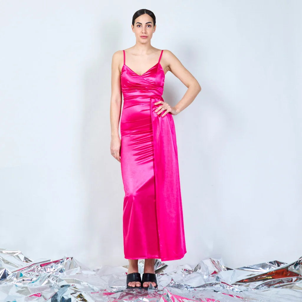 Silky slip long dress wholesale