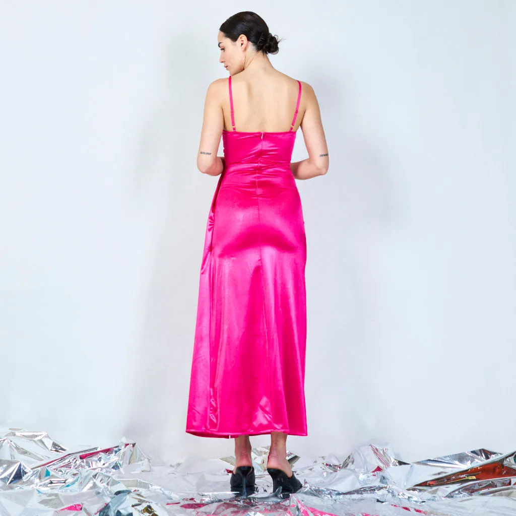 Silky slip long dress wholesale