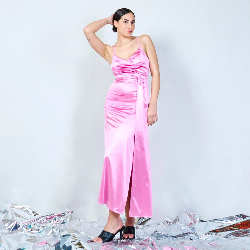 Silky slip long dress wholesale