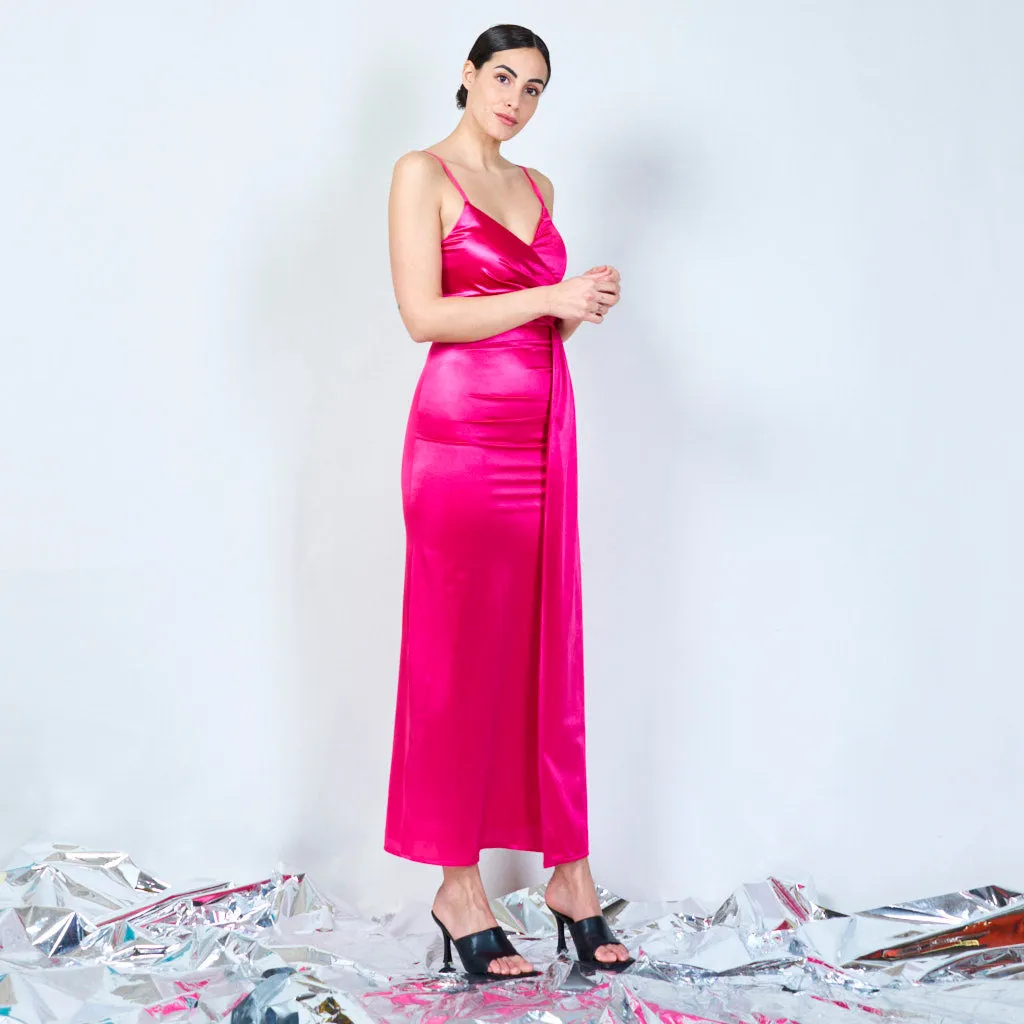 Silky slip long dress wholesale