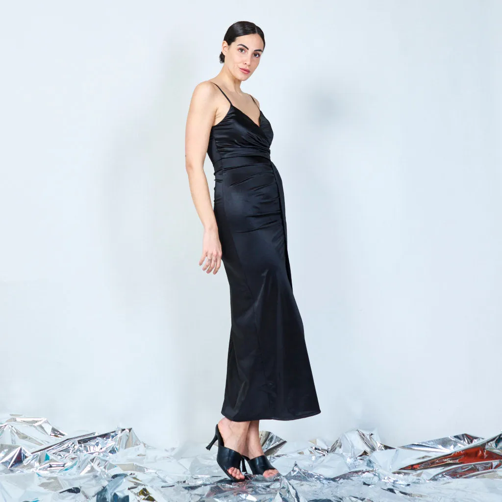 Silky slip long dress wholesale