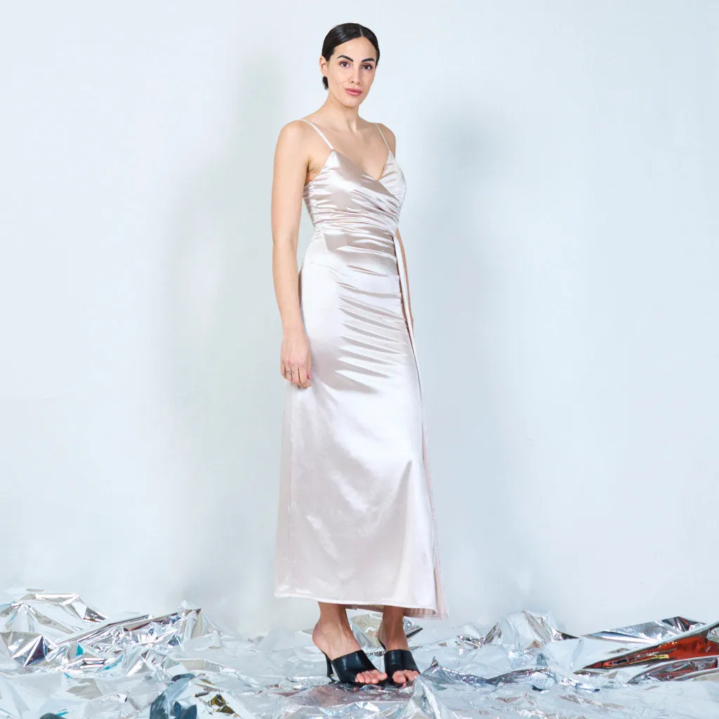 Silky slip long dress wholesale