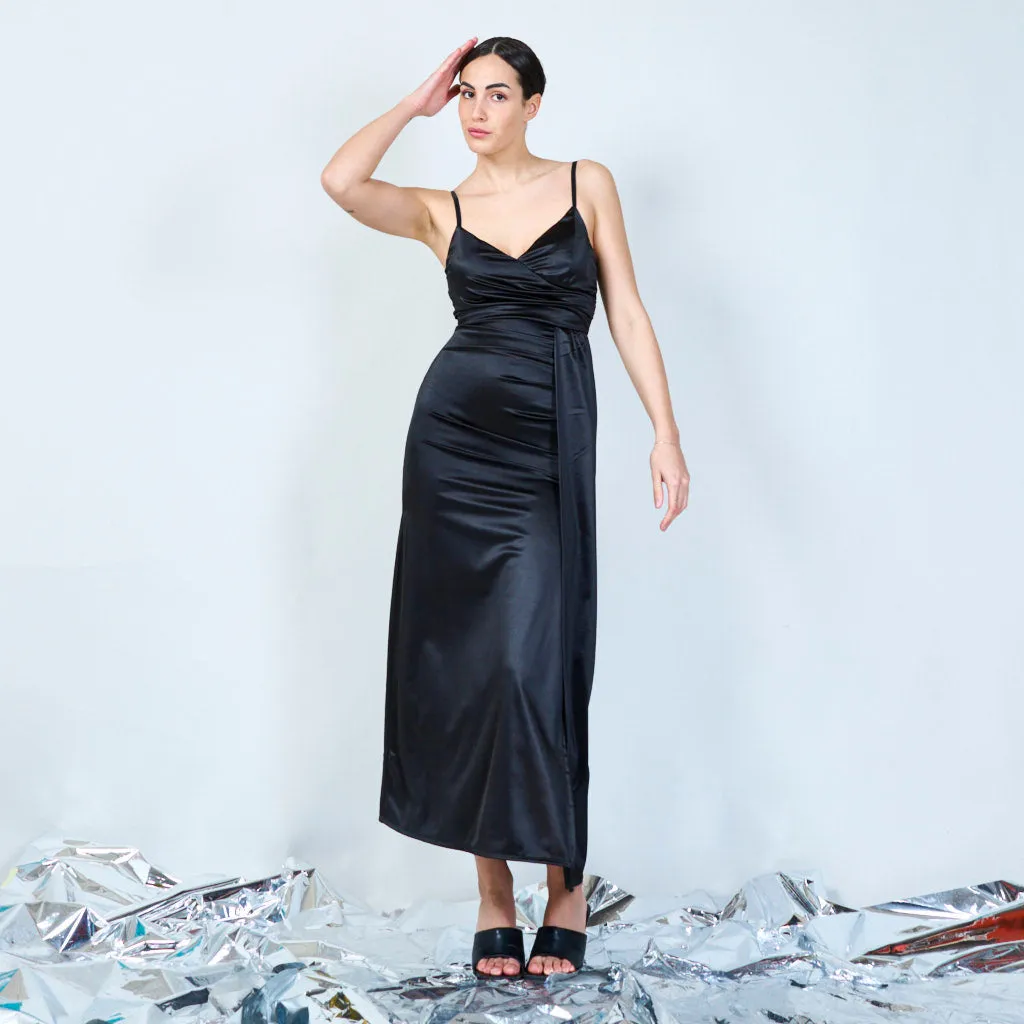 Silky slip long dress wholesale