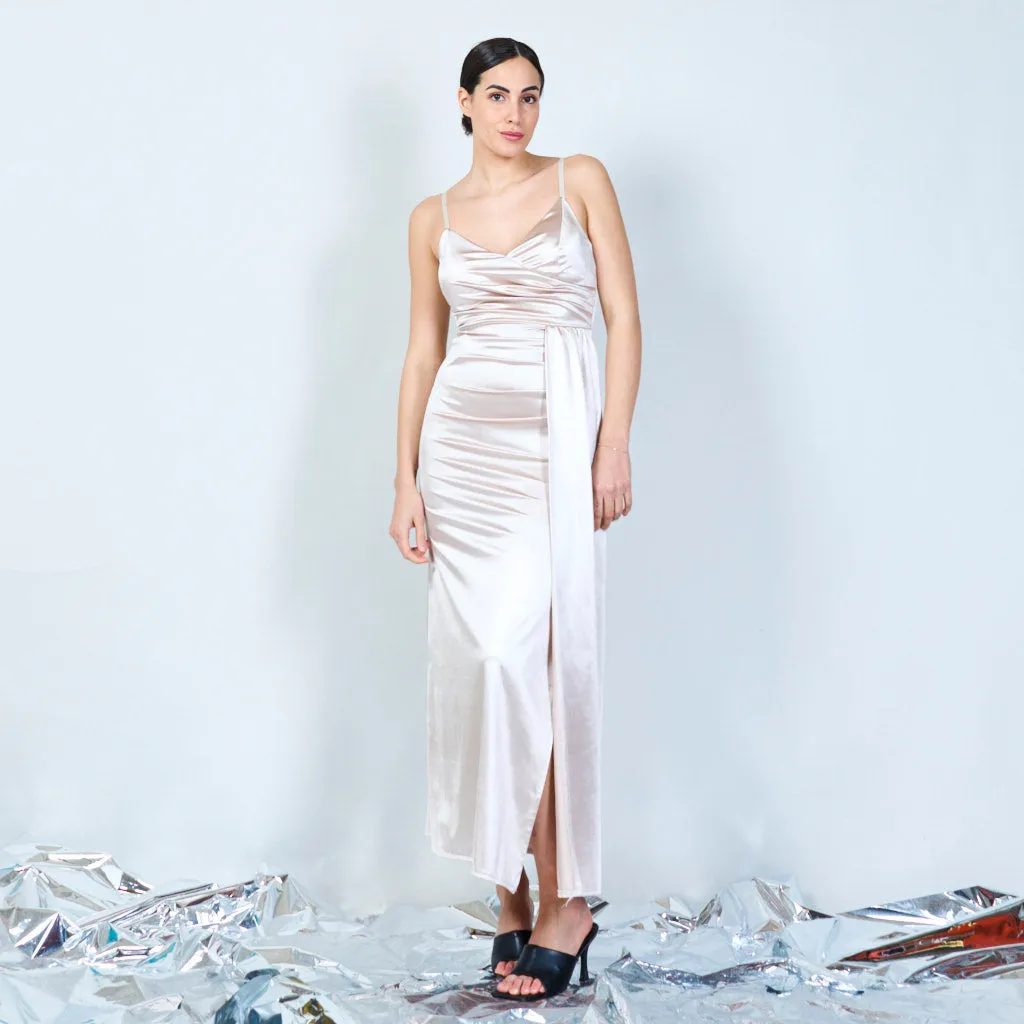 Silky slip long dress wholesale