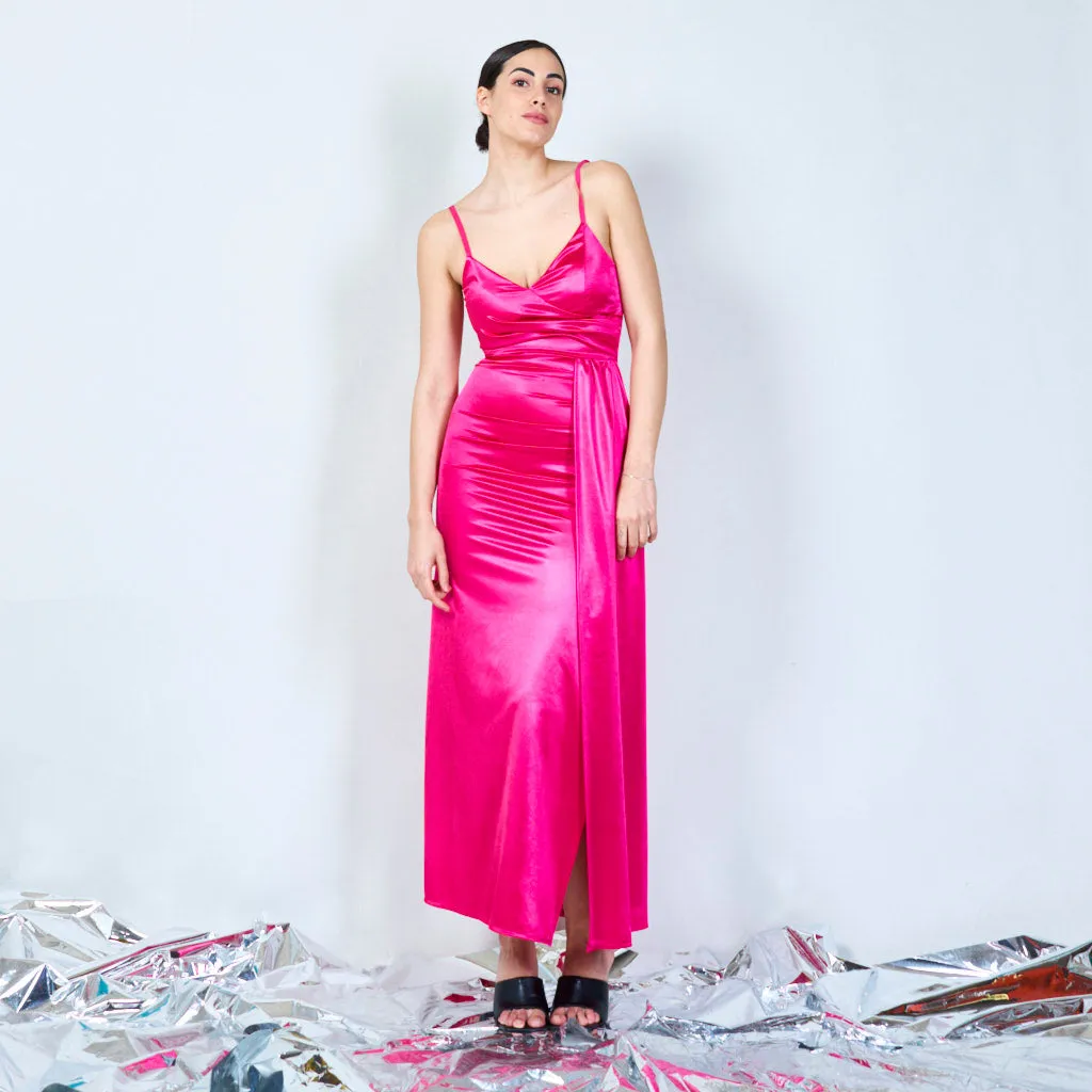 Silky slip long dress wholesale