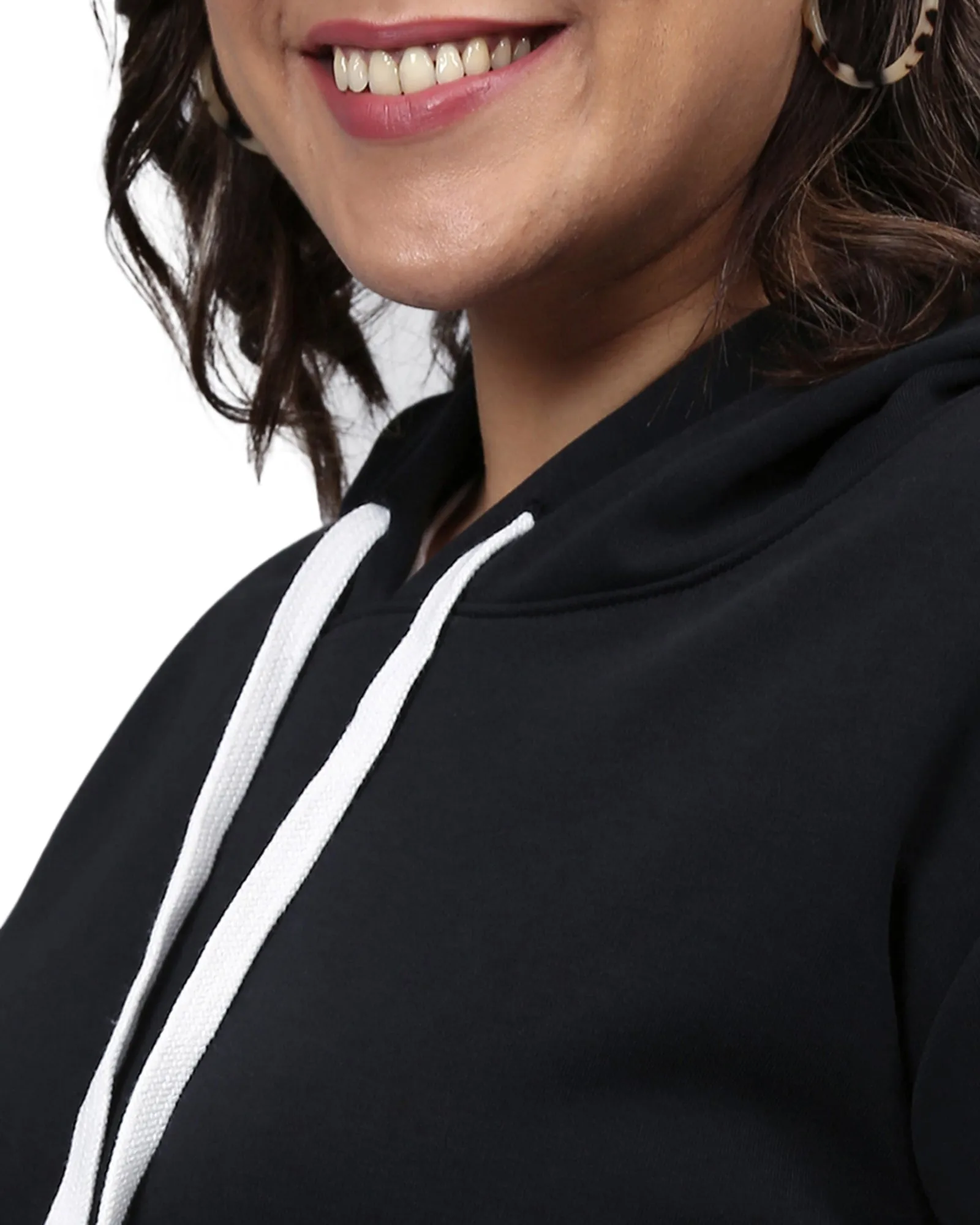 Solid Stylish Casual  Sweatshirt | Black