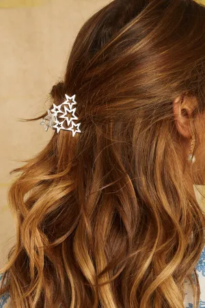 Stars In Your Eyes Hair Clip Silver