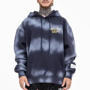 Tie-dyed dark casual sweatshirt