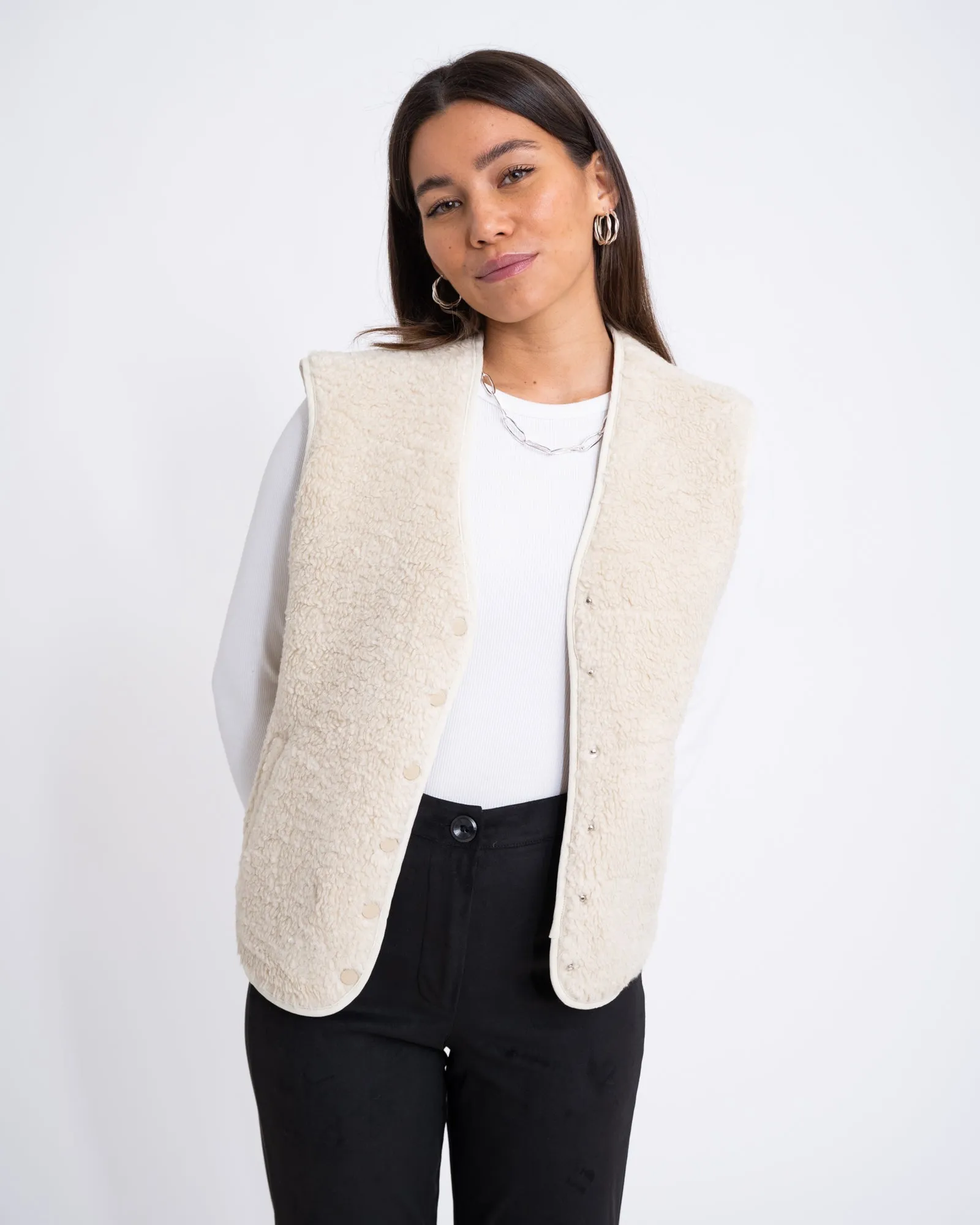 TILTIL Esmay Gilet Teddy Beige