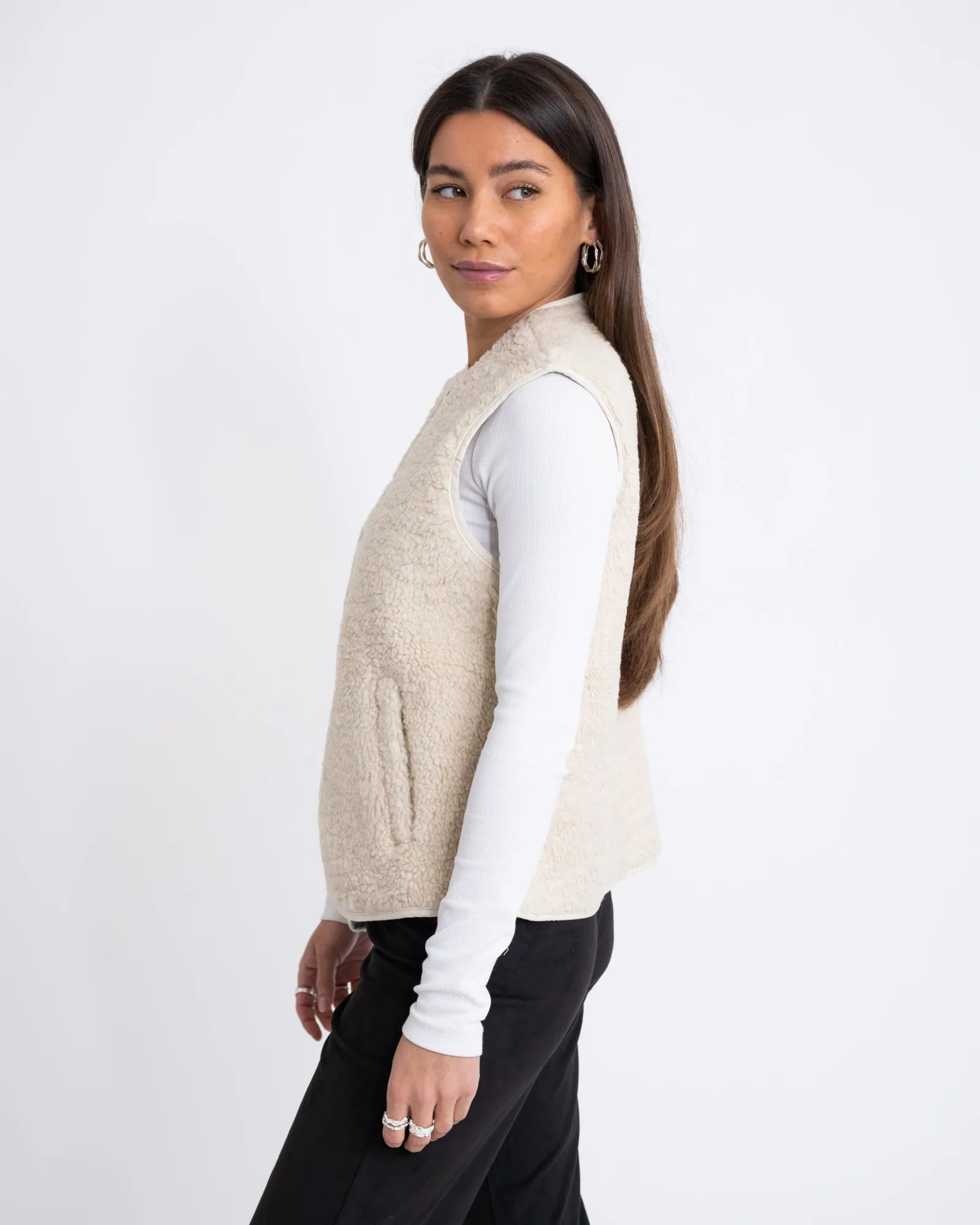 TILTIL Esmay Gilet Teddy Beige