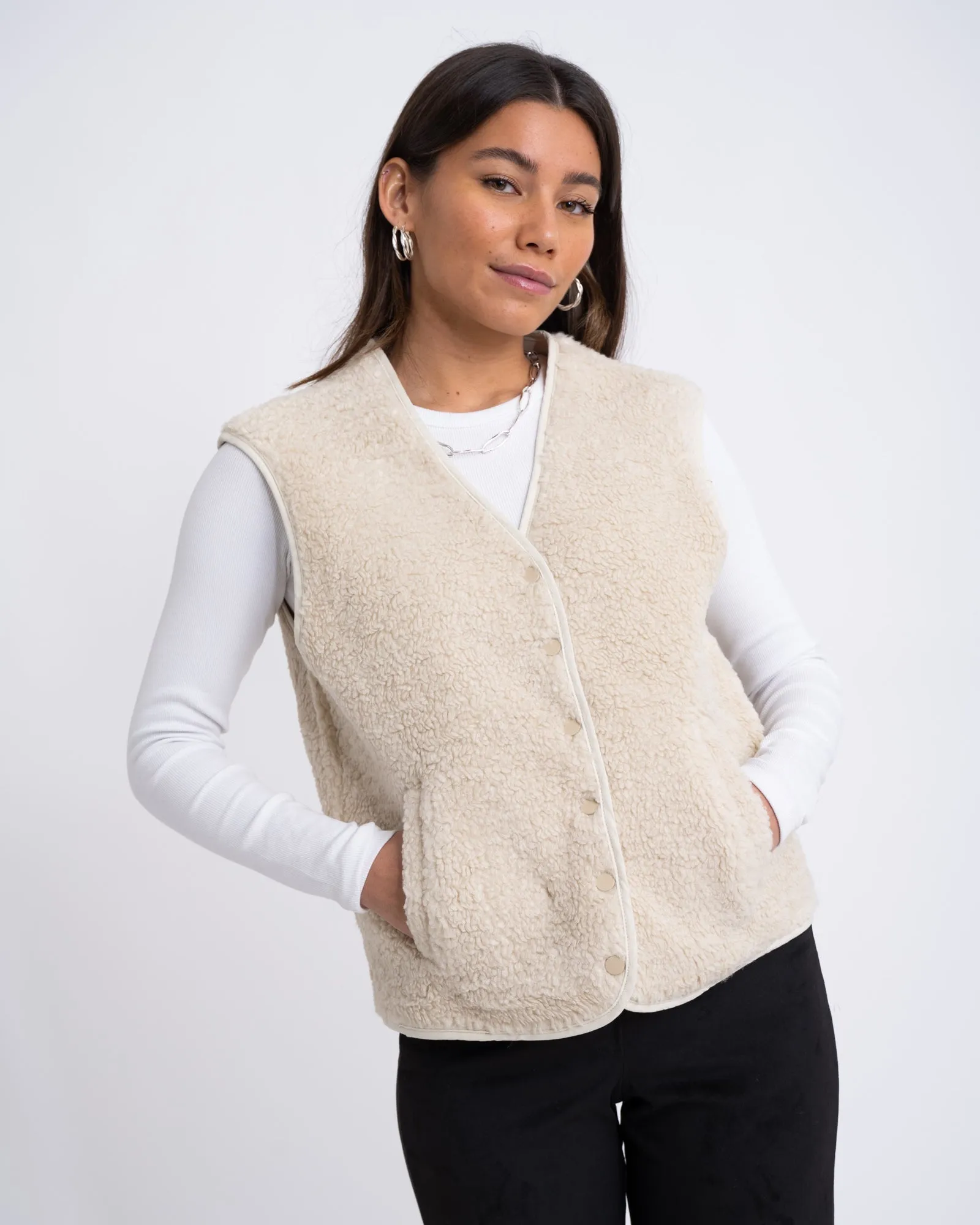 TILTIL Esmay Gilet Teddy Beige