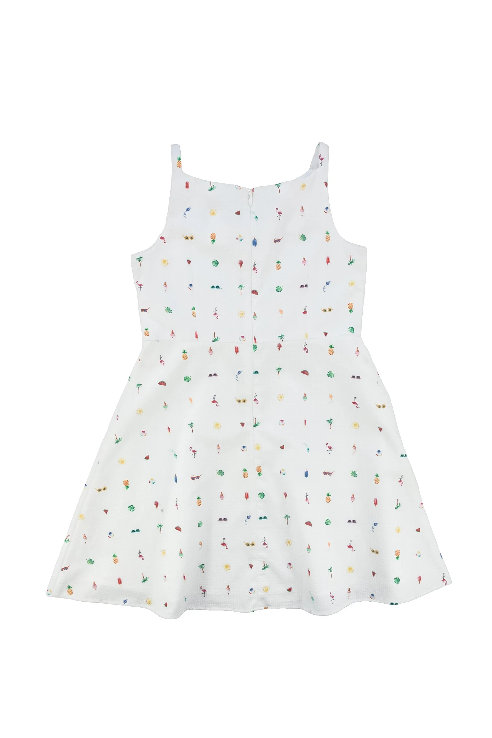 Tropical Paradise Printed Seersucker Dress
