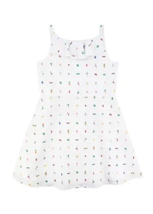 Tropical Paradise Printed Seersucker Dress