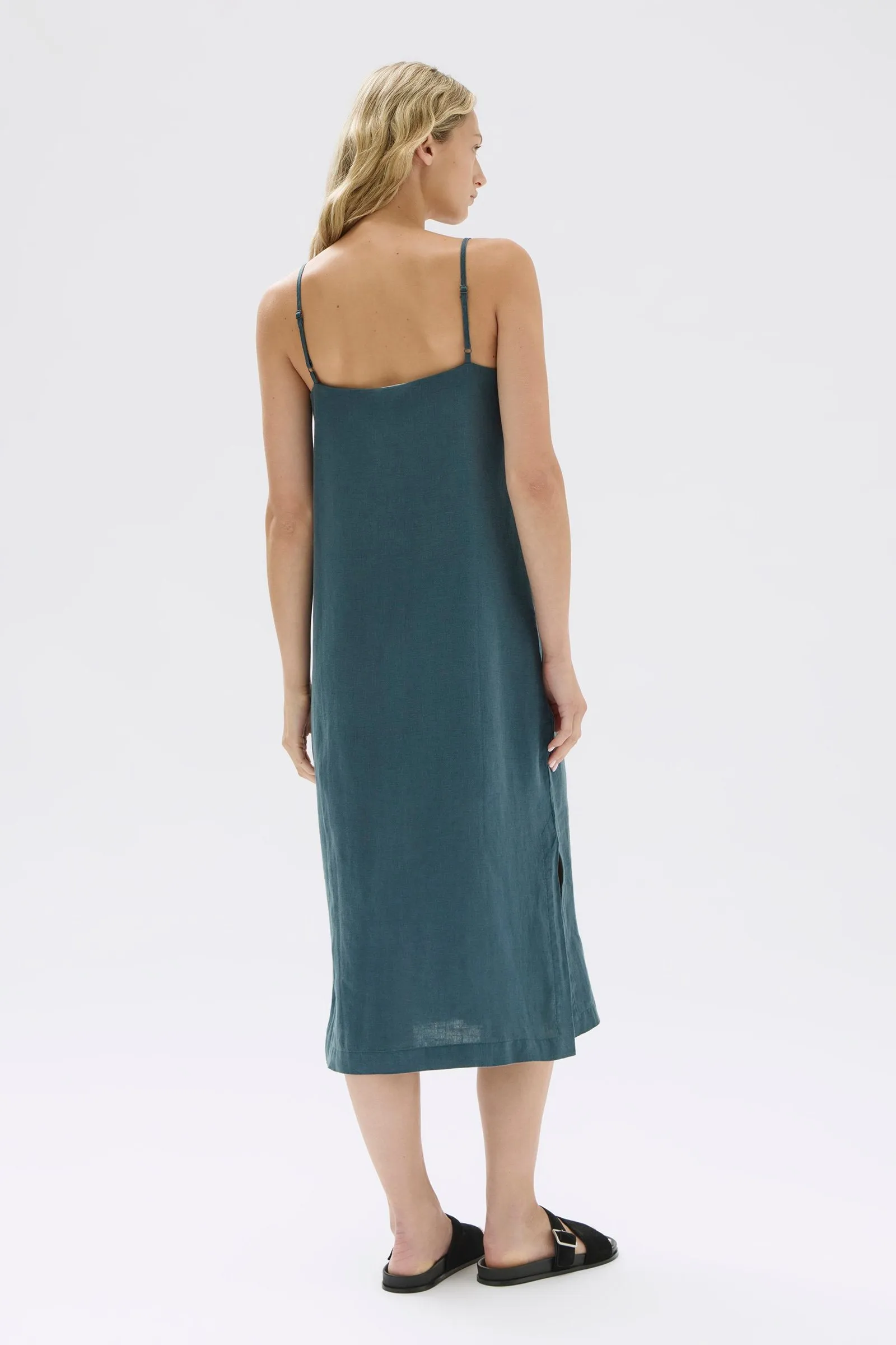 Vallory Linen Slip Dress